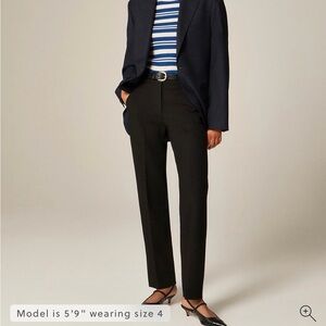 J. Crew Kate Straight Leg Pants Four Season Stretch Black